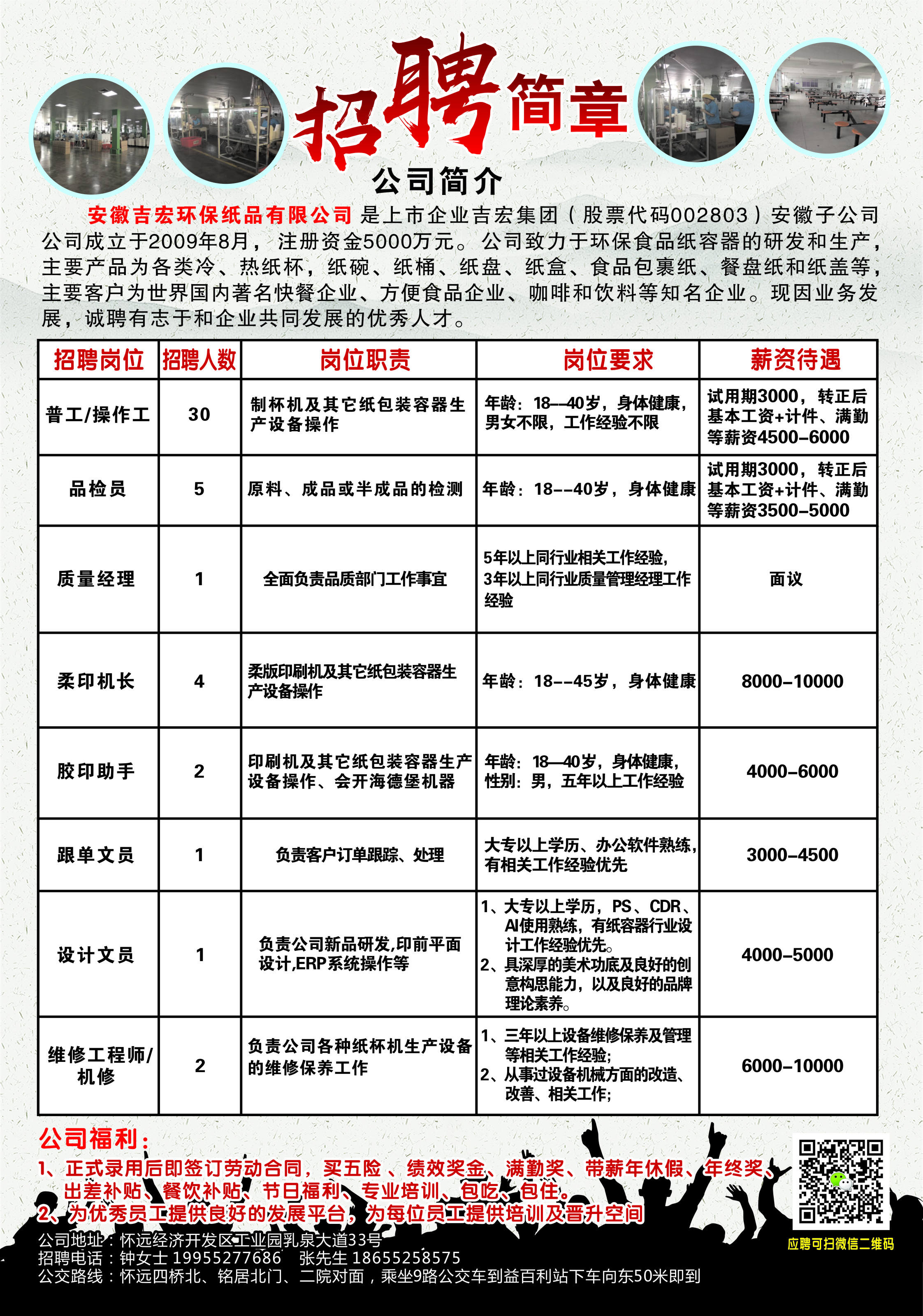 广东日鸿有限公司招聘启事